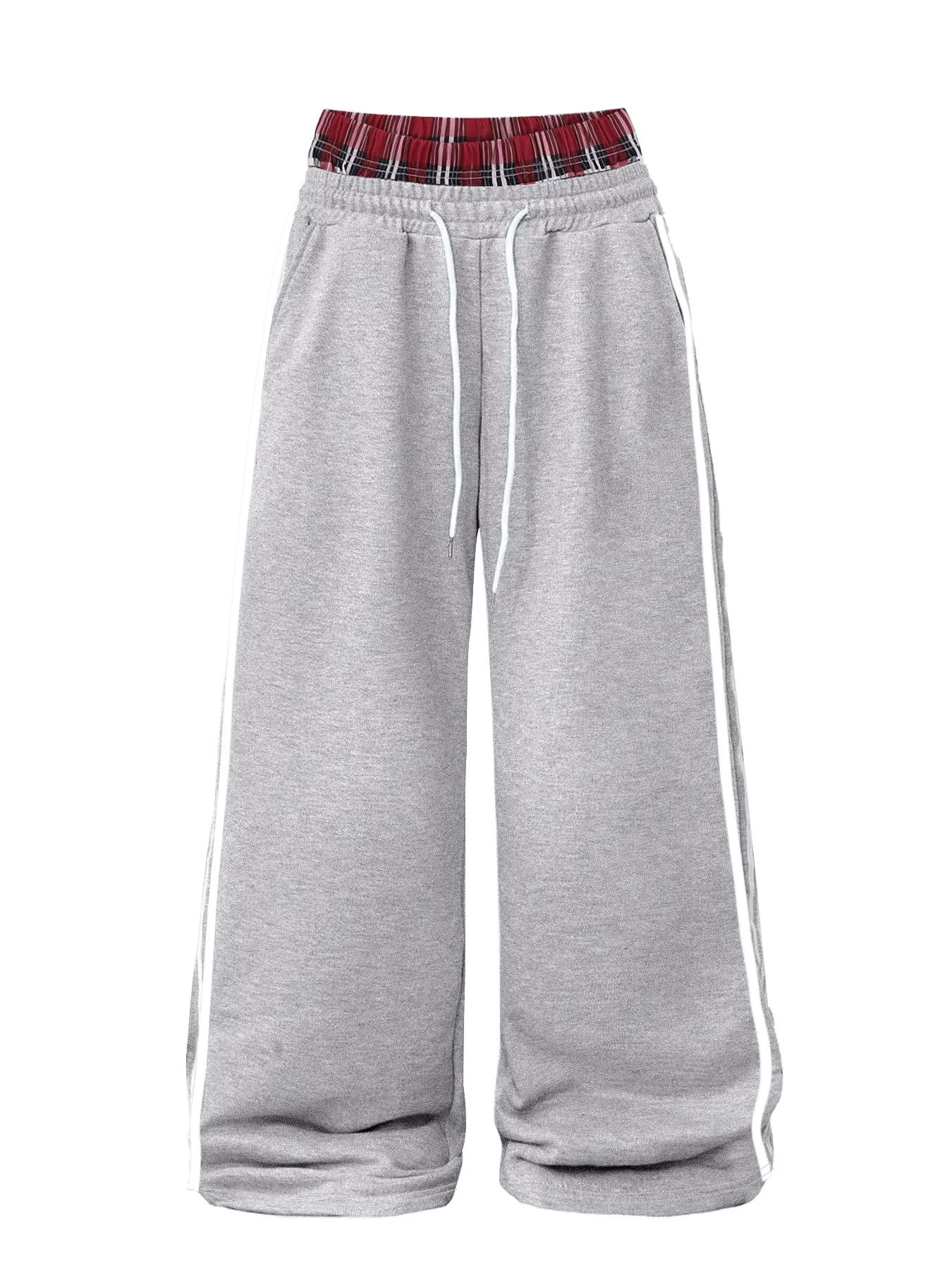 Men's Casual Loose-Fitting Straight-Leg Athletic Pants, Everyday Bottoms, Drawstring Waist Design, Pockets & Graphic Pattern, Fall/winter Wear