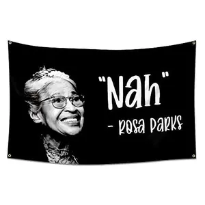 Rosa parks nah flag tapestry (3x5ft,heavy duty, durable 150d polyester) brass grommets for college dorm man cave Decor