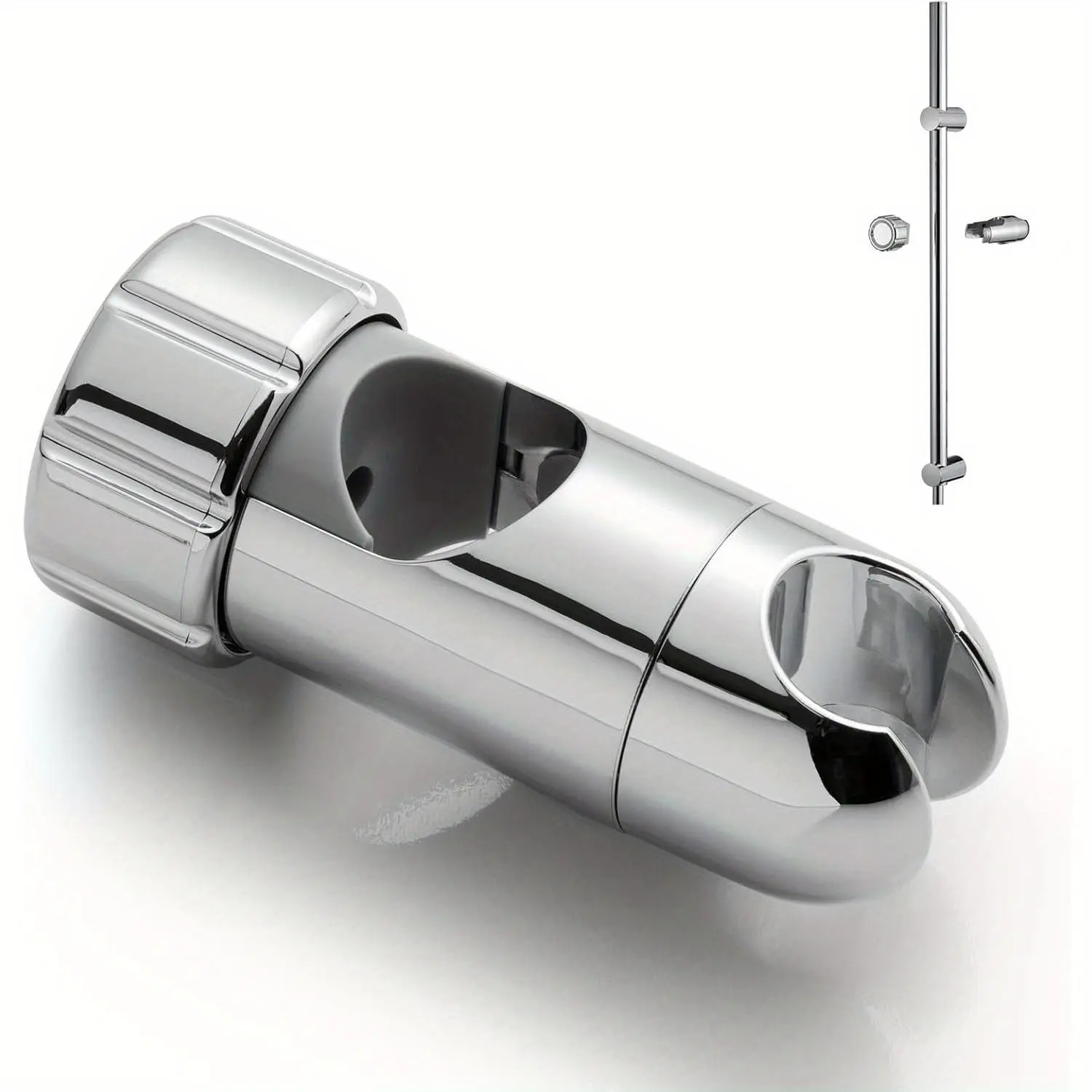 1pc Shower Head Holder, Adjustable 30-32mm (1.18-1.26in) Diameter Hand Shower Holder Bracket for Slide Bar, Detachable Slider Clamp Bathroom Replacement, 361 Degree Rotation Sprayer Holder, Silvery, Bathroom Accessories, Bathroom Brackets, Christmas
