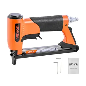 VEVOR Pneumatic Staple Gun, 22 Gauge Air Upholstery Stapler for 71 Series Fine Wire Staples 3/8 Crown 1/4 - 5/8 Length, Max 180PCS Loading Air Staple Gun for Upholstering, Woodworking, DIY ProjectsVEVOR Super Brand Day