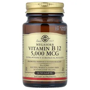 Solgar Megasorb, Vitamin B12, 5,000 mcg, 30 Nuggets