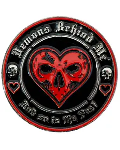 Heart Skull Two-Sided, 3D Logo Challenge Coin