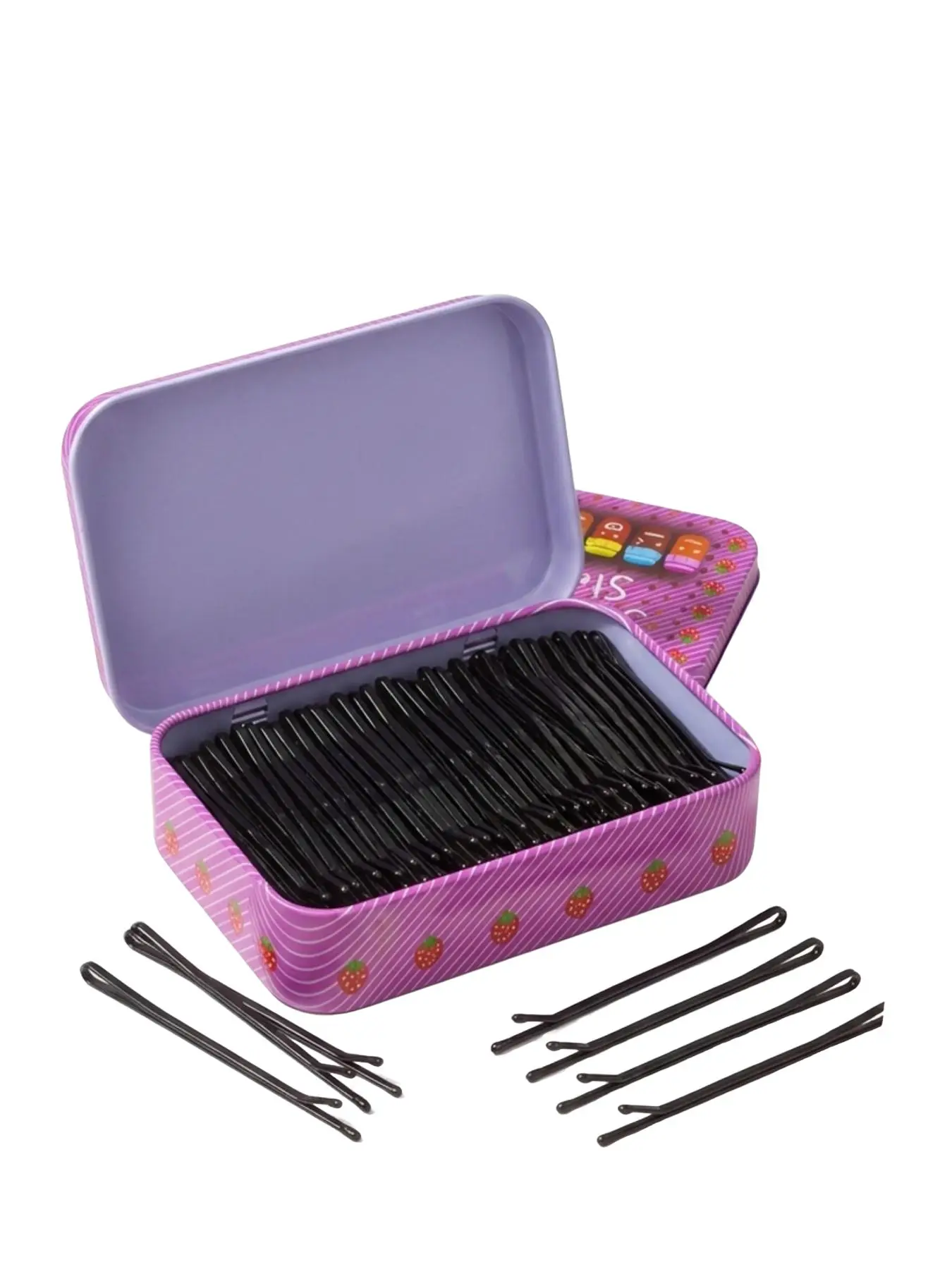 100Pcs Black Bobby Pins Set, Non-slip Hair Pins with Storage Box, Salon-Quality Hair Clips for All Hair Types, TikTok Viral, Anti Slip Clips