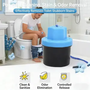 Toilet Tank Cleaner with Adjustable Cord, Automatic Toilet Bowl Cleaner, Slow Release Toilet Cleaning Tablets in Bottle, Powerful Stain & Odor Removal, Long Lasting Fresh Scent, Prevents Limescale & Grime Buildup, Easy Install, Lasts Up to 2900 Flushes
