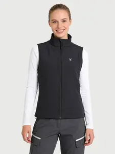 Women's Outdoor Functional Softshell Vest, Waterproof Windproof Breathable, Ideal for Camping Hiking Cycling, Workout Vest