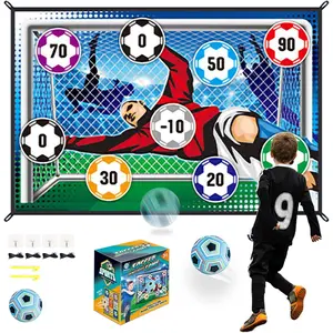 Football Game Mat Set, Indoor Outdoor Throwing Football Party Games, Sports Toy Kick Football, Family Sports Competition Gift, Backyard Soccer Goal Net, Portable Soccer Net