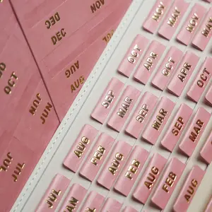-Leather Monthly Tabs, 48 count Planner Tabs, Calendar Month Stickers for Planners, Organizing and Sorting Out Notebooks()