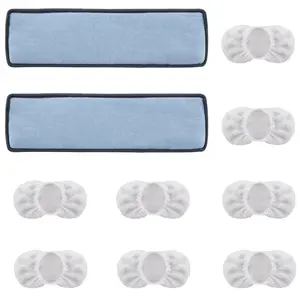 Steambot Dynamics Mop Pad and Microfiber Bonnet Pack for Steam Cleaner, 2 Mop Pad & 8 Microfiber Bonnet for Multipurpose Uses outdoorfun