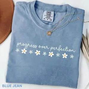 Comfort Colors Progress Over Perfection T-Shirt Inspirational Teacher TShirt, Teacher Team TShirt , Back to School, Teacher Appreciation Gift - TrendWear USA