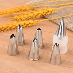 7pcs Piping Tips Set, Stainless Steel Cake Decorating Tips, Pastry Cake Decorating Tips Baking Tools for Baking Cupcakes, Cake Decorating, Multi Pattern Nozzles