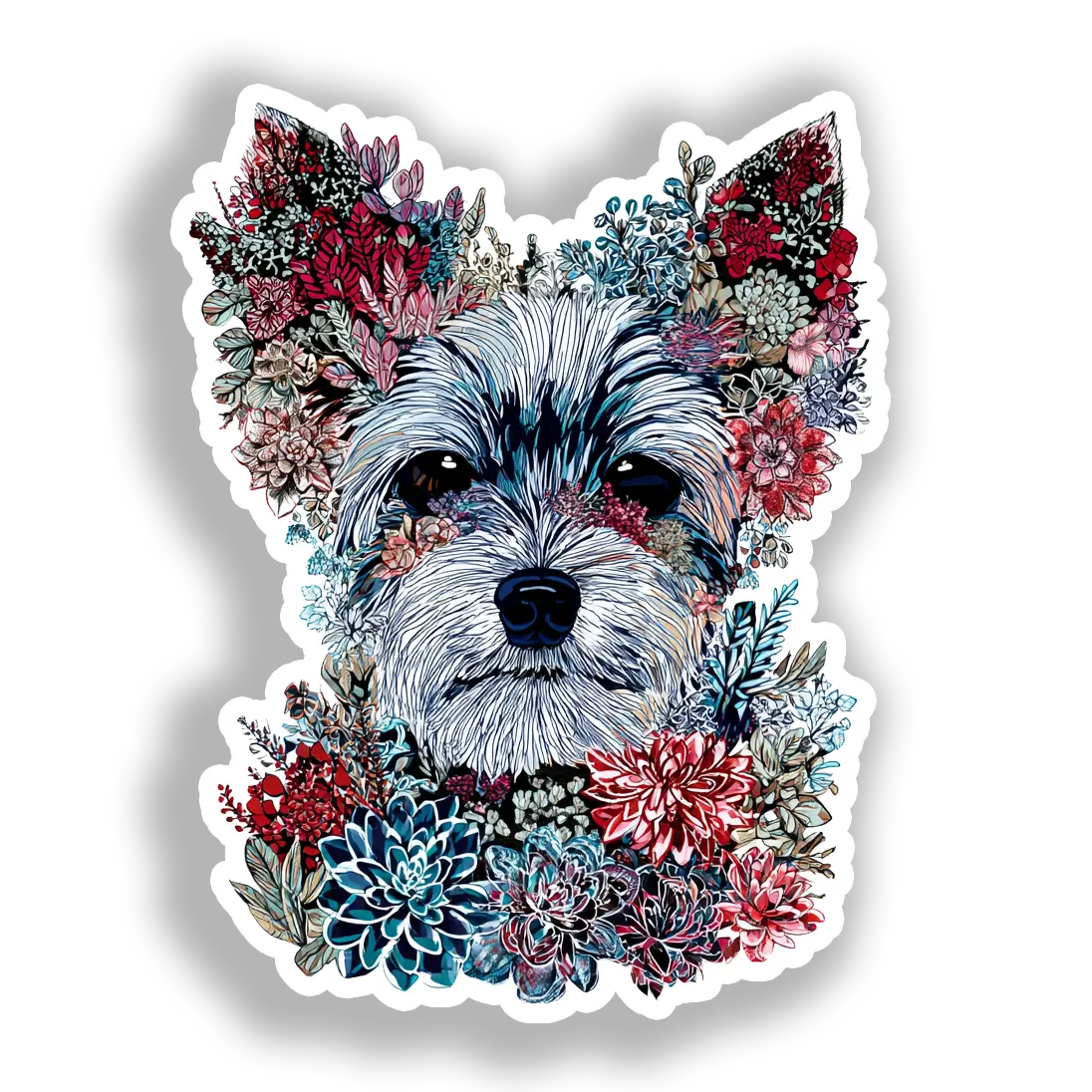 Yorkshire Terrier Dog Vinyl Decal Sticker for Car, Laptop, Tumbler and more # A017162-4" x 4"