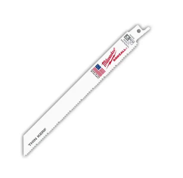 Milwaukee 48-00-5093 Heat-Treated SAWZALL Blades, 5PC 8 inches 8/12 TPI, for General Purpose Cutting to Maximize General Purpose Cutting Performance