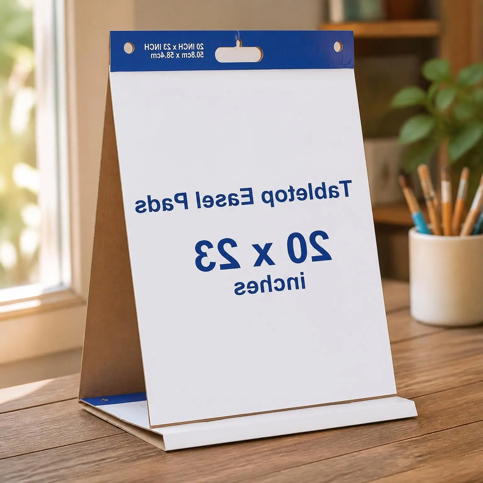 Tabletop Easel Pads, 20 x 23 In Flip Chart, 20 Sheets/Pad, 4 Pads | Super Sticky, Portable, Chart Paper for Teachers, Large Self Stick Easel Paper for School, Office, Classroom, Meeting