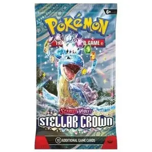 5 Pokémon TCG Stellar Crown Booster Pack - 10 Additional Game Cards for Collectors and Players