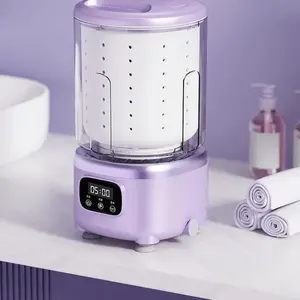 Portable Mini Washing Machine, USB Charging, Blue Light, 2L Capacity, Multiple Cleaning Modes, for Bras, Socks, Camping, Hotel, Apartment, RV Travel