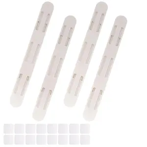 8 Drawer Box Storage Sliding Track, No Drill DIY Basket Slide Rail, Bottom Mount for Baskets and Boxes, Kitchen and Closet Cabinet Drawers