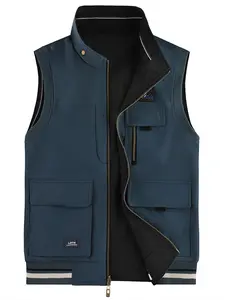 Men's Fashion Casual Outdoor Vest, Reversible Multi-Pocket, Lightweight, All-Season, Comfortable and Trendy, High-Quality
