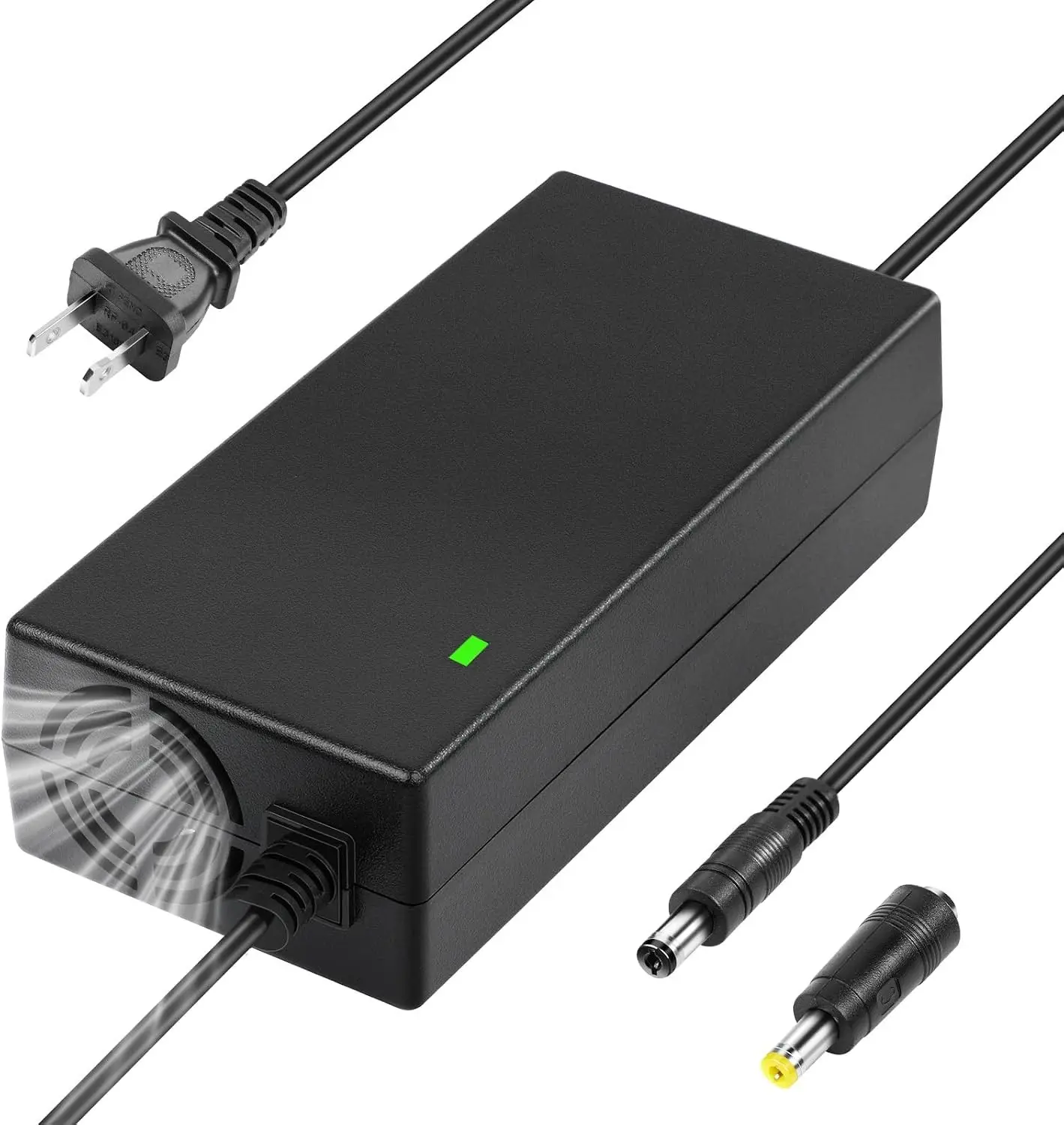 54.6V 2A Ebike Charger for 48v 13S Li-ion Battery | Electric Bike Charger Only for 48v Li-ion Battery 13S , Fast and Safe Charging，with Cooling Fan, LED, 8.2-Foot Cable