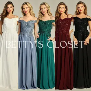 Victoria Princess A Line Off Shoulder Embroidered Prom Gown