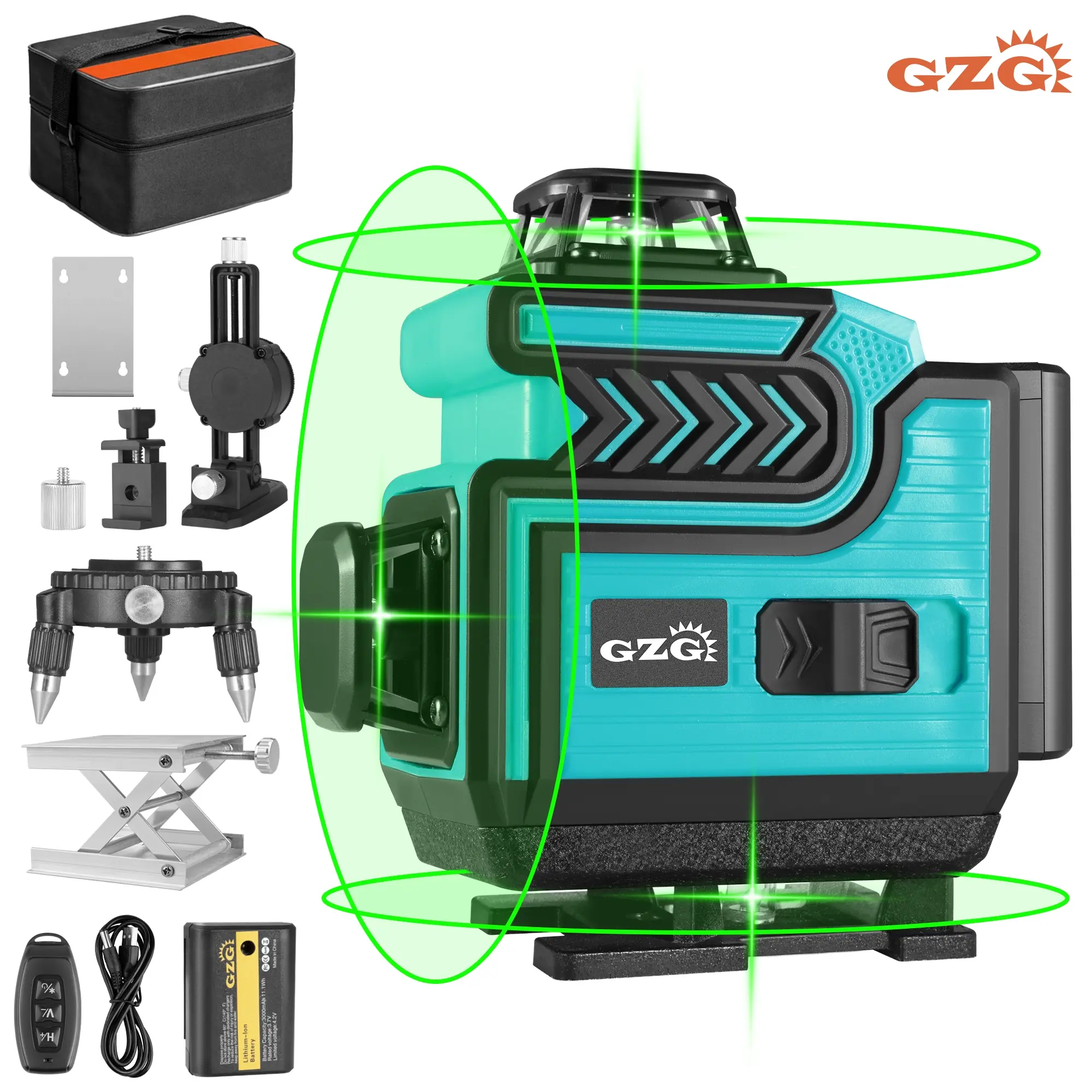 GZG 16 Lines 4D Laser Level Tool for Accurate Measurements, High Precision Laser Leveling Instrument for Construction & DIY Projects