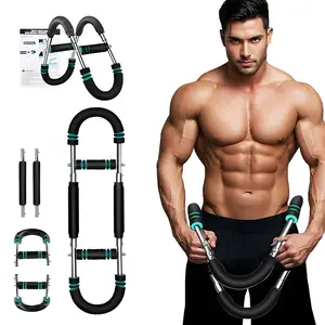 Twister Arm Trainer - 3-Stage Adjustable Resistance (66-110lbs) with Thickened Steel Spring & Anti-Slip Rubber Grips | Blue Black | Portable for Home Gym, Travel, Seniors and Men