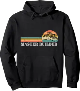 Master Builder - Block Building & Adults Birthday Gift Pullover Hoodie