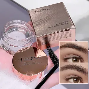 4 pieces, three-dimensional eyebrow wax, clearly defined natural wild eyebrows, eyebrow styling gel, smooth and non-clumpy, easy to color, fixes eyebrow makeup, waterproof, sweatproof, long-lasting, Christmas, Halloween, Thanksgiving holiday gift