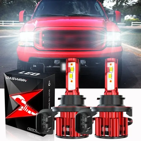 H13 LED Headlight Bulbs For Ford f150 2004-2014 f250 f350 Super Duty 2005-2020 Aluminum Alloy High Brightness Waterproof Turbofan Dual Color Led