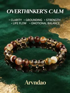 Grounding Crystals for Anxiety: Natural Banded Agate Shield Crystal Bracelet