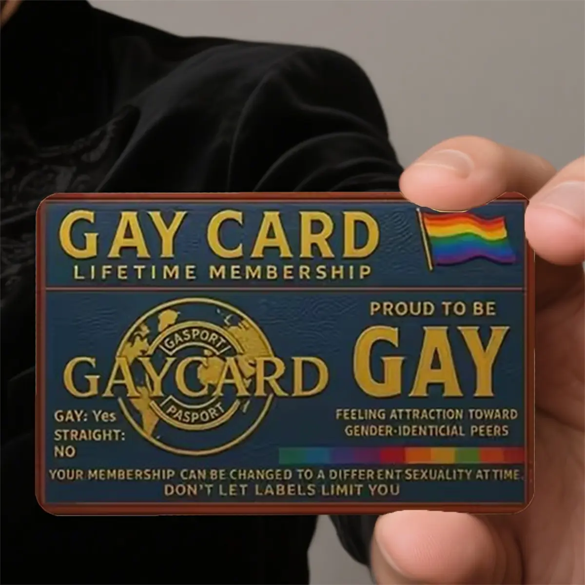 LGBTQ Pride Inclusivity Lifetime Membership Card, Decorative PVC Card with Rainbow Heart Design, Funny Gift for Friends and Colleagues, Great for New Year and Valentine’s Day, Proud