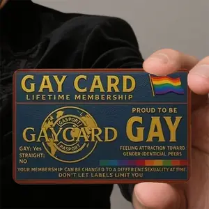 Lgbtq Pride Lifetime Membership Card, Decorative PVC Cards, Rainbow Heart Design, Funny Gift for Friends and Colleagues, New Year and Valentine's Day Gift