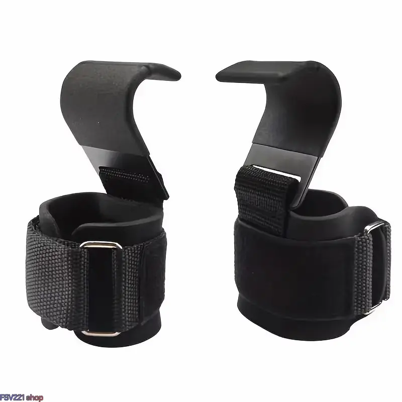 Heavy Duty Weight Lifting Hooks with Wrist Wrap, Non-Slip Gym Deadlift Assist Straps for Pull-Up & Strength Training，Weight Training Deadlift Assist Grips, Ideal for Deadlift, Pull-Ups, Barbell Training, Gym Workout & Strength Exercise