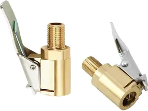 Durable Copper Air Pump Thread Nozzle Car Valve Adapter - Air Compressor Quick Connector, Secure Reliable Connection, Home Organizer Hanger Accessory
