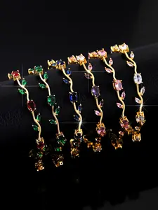 Unique Design Branch Full-Crystal Bracelet – 9 Styles Available | Luxury High-End Colored Gemstone Jewelry | Versatile Daily Commute Accessory & Perfect Gift for Best Friends Pretty Bracelet