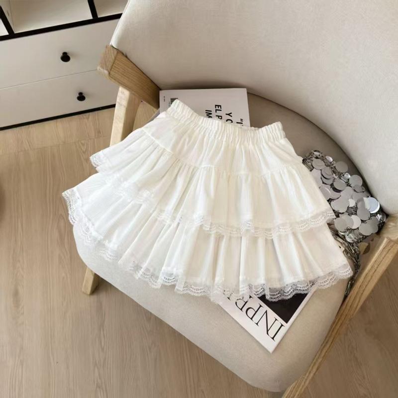High Waist Puffy Ruffles A-Line Skirt