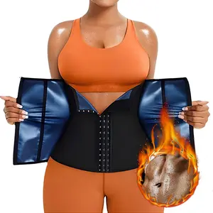 Women's Tummy Control Waist Trainer Corset with Zipper Compression Sweat Waist Trimmer for Women Workout Belt Corset Shapewear