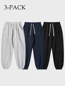Men's Solid Thermal Lined Drawstring Waist Pants Plain Casual Comfy Loose Fitting Trousers for Fall & Winter Mens Oversize Clothing Pockets Sweatpants outfit  Tactical Stretch Cargo Pants dickies  work  pants Oversized Cozy