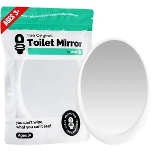 Toilet Mirror for Wiping & Potty Training – Helps Kids Learn to Wipe Independently – Shatterproof Acrylic, Easy Install, Fits All Toilets – Great for Toddlers, Special Needs, Seniors & Postpartum Care
