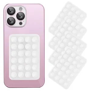 Suction Phone Card Holder Mount, Phone Wallet, Silicon Adhesive Phone Accessory - Hands-Free Mirror Shower Phone Holder, TikTok Videos and Selfies