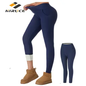 Women's Fleece Lined Leggings with Pockets - High Waisted Tummy Control Thermal Yoga Pants for Women, Buttery Soft Warm Workout Running Hiking Leggings for Winter Everyday Wear