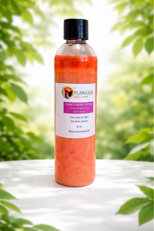 Flawless ABC Candy Body Lotion - Extra Brightening Fast Results 8 oz Use Only at Night for Best Results