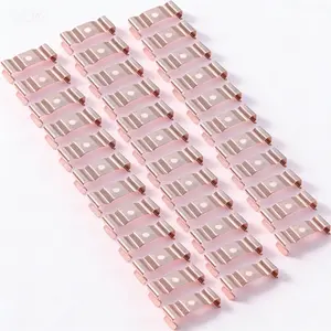 Nickel-Plated Manganese Steel T8 Tube Light Clips, Pack of 35, Reusable Fixture Hanger Brackets for Integrated Lighting, Secure Mounting Hardware, Durable Steel Spring Clips Set