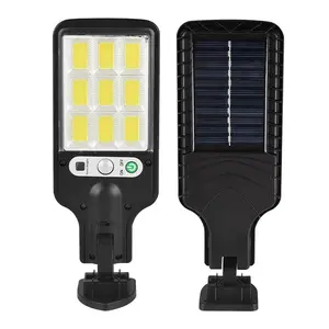 LED Solar Street Light Outdoor Super Bright 9cob Body Sensor Solar Wall Light Ip65 Waterproof Dusk to Dawn Safety Lamp Garden Pathway Decor