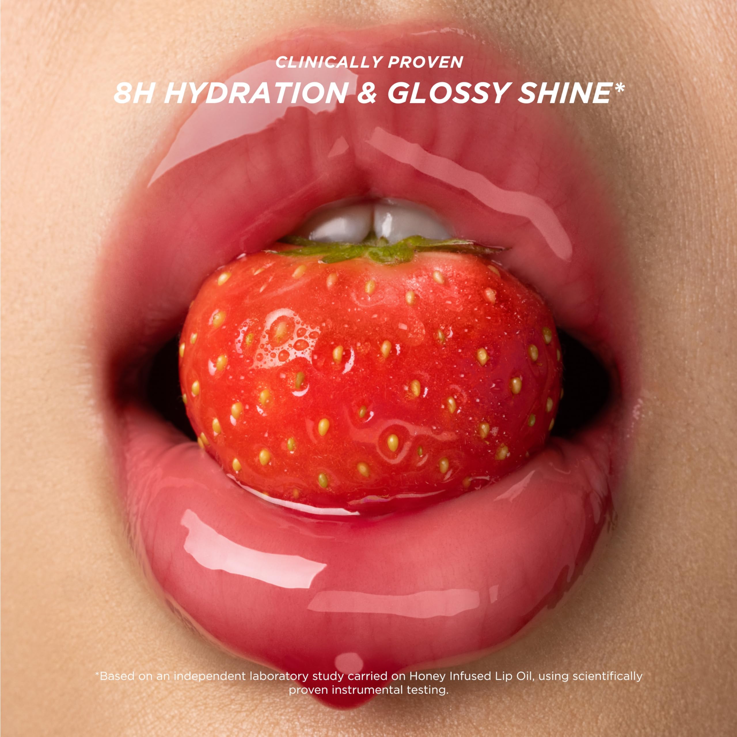 Gisou Infused Lip Oil – Hydrating & Glossy Lip Oil with Jojoba Seed Oil, Non-Sticky Shine, Contain Fresh Honey, Watermelon Sugar, Strawberry Sorbet, Mango Passion Punch, 0.27 Fl Oz