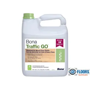 Bona Traffic GO Satin 1-Part Waterborne Liquid Floor Finish - Smooth, Low Odor