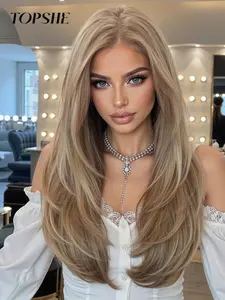 High Definition Lace Front Wig, 22 Inch Straight Hair, Light, Pre-Cut Design, Natural Part Line, Comfortable Fit, Medium Length, All Seasons, Lace Frontal Wig