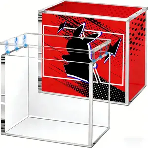 Stackable Acrylic Display Case, Compatible with Etb High-Quality Rectangular Storage Box, Magnetic Closure Design, Transparent Durable Multifunctional Organizer