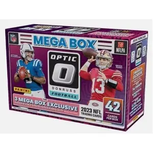 Panini Donruss Optic Football 2023 Mega Box 42 Cards Green Hyper Prizms Exclusive 7 Packs with 6 Cards Each Factory Sealed