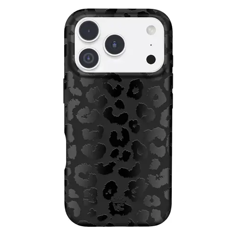 Velvet Caviar Black Leopard Print Stylish Shockproof Shell - Decorative Phone Protector, Magnetic Protective Case, Drop Protection Accessory Compatible with iPhone 18 Series,17,16,15 & More, Women's Phone Accessory