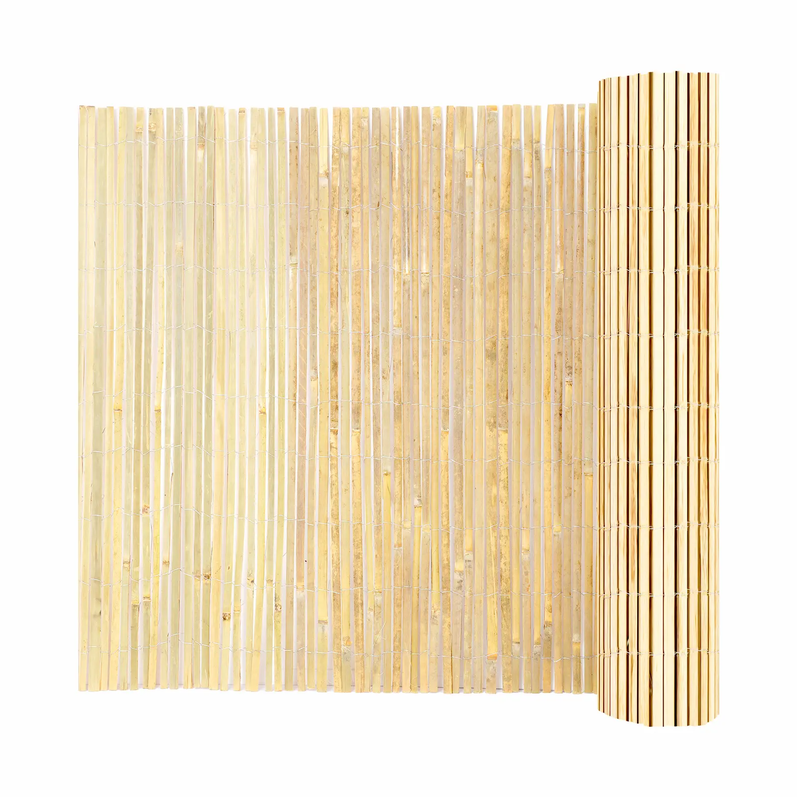 VEVOR Natural Bamboo Slat Screening Privacy Bamboo Slat Fence 6 ft H x 13/16 ft L